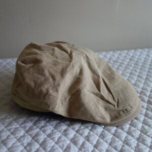 STETSON Newsboy Cabby Beige Linen Cap